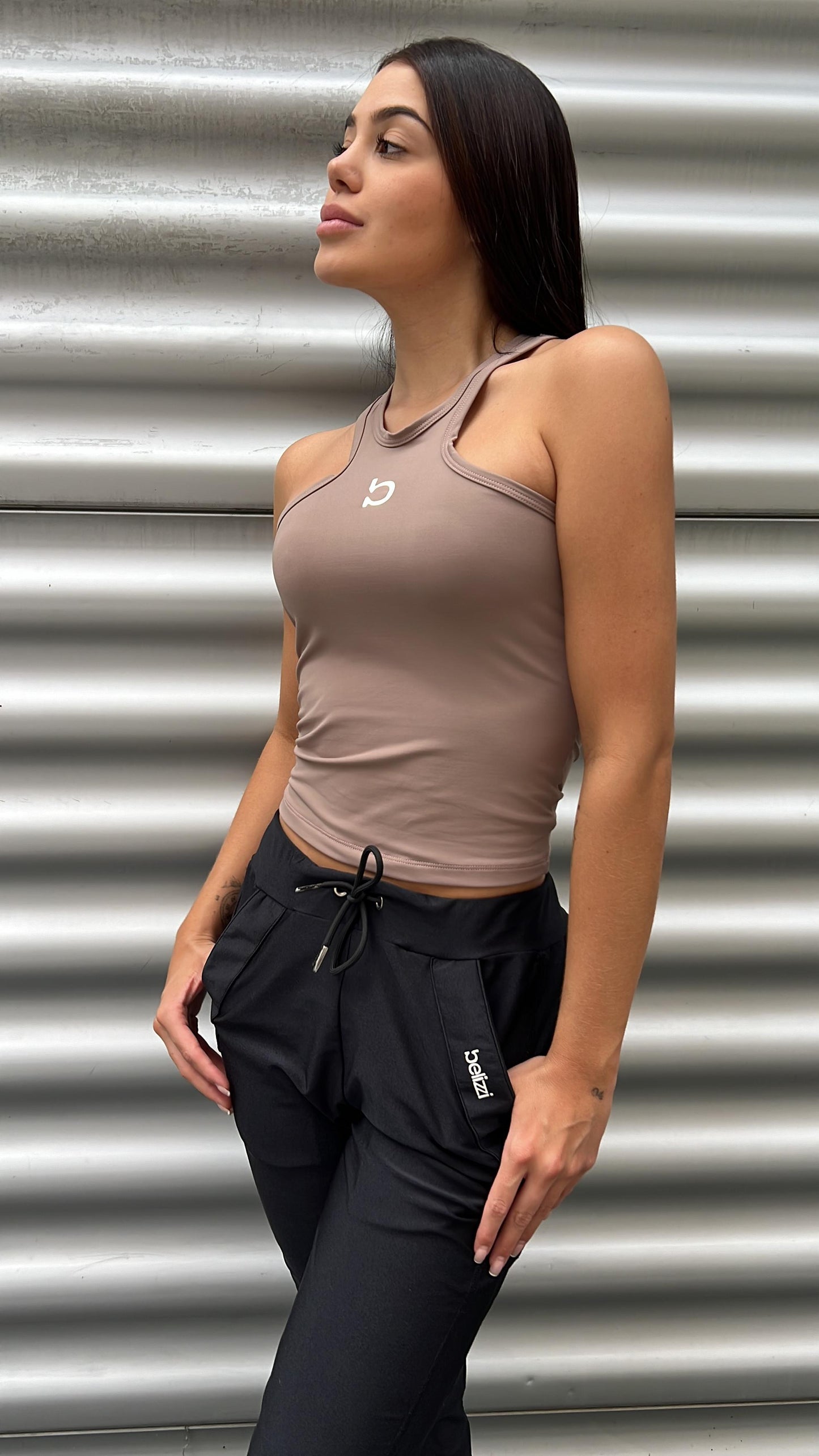 Blusa Básica Larga Nude